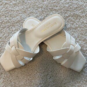 White Tribute Sandals